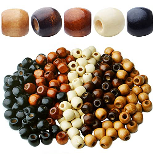 Natural Color Wood Round Shape Beads Loose Spacer Beads Jewelry Making DIY Beads